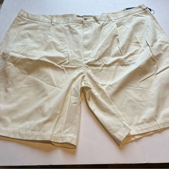Perry Ellis America Men's Dress Shorts Size 52 Cream, Cotton - Picture 1 of 9